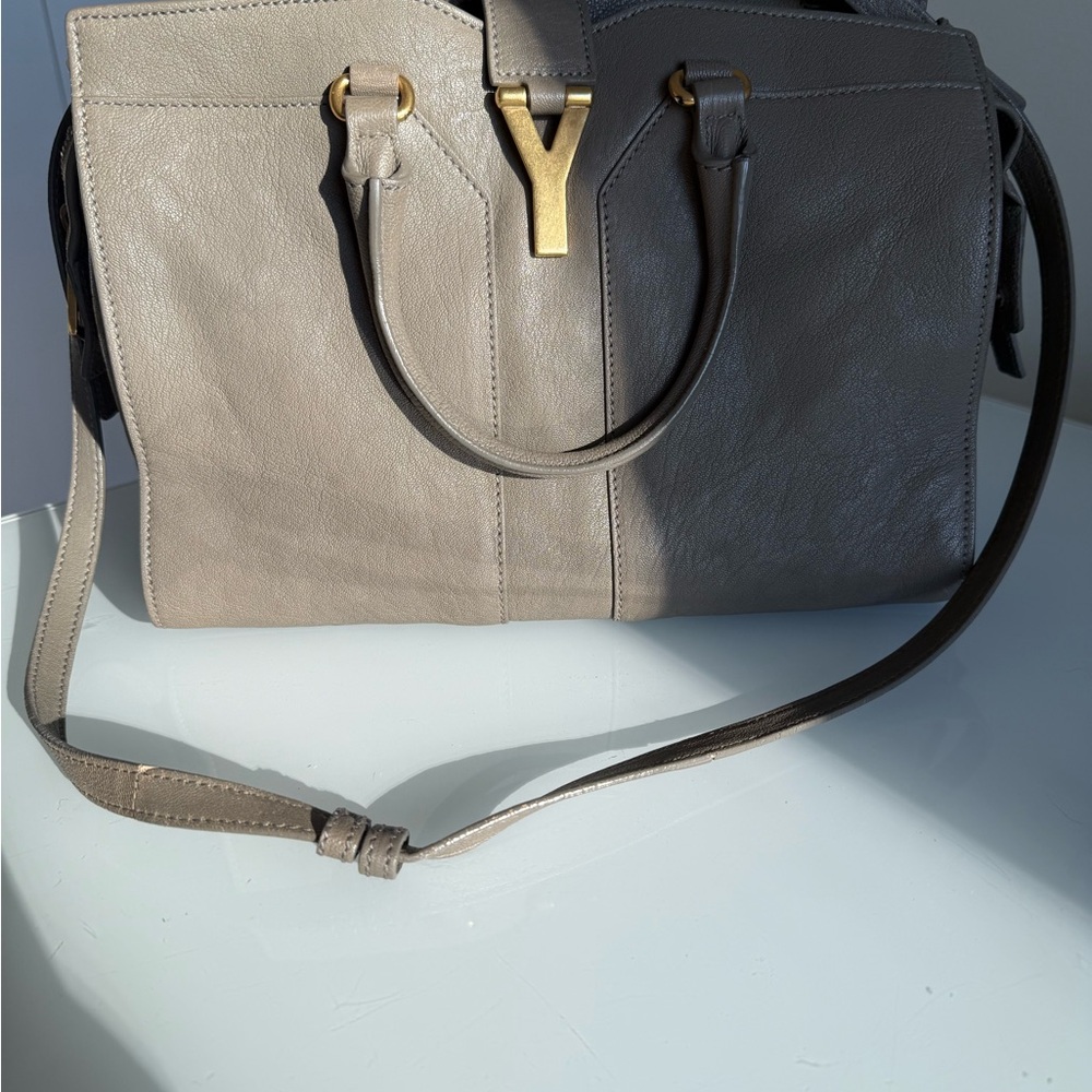Yves Saint Laurent (YSL) Leather Cabas Y bag with Long Strap